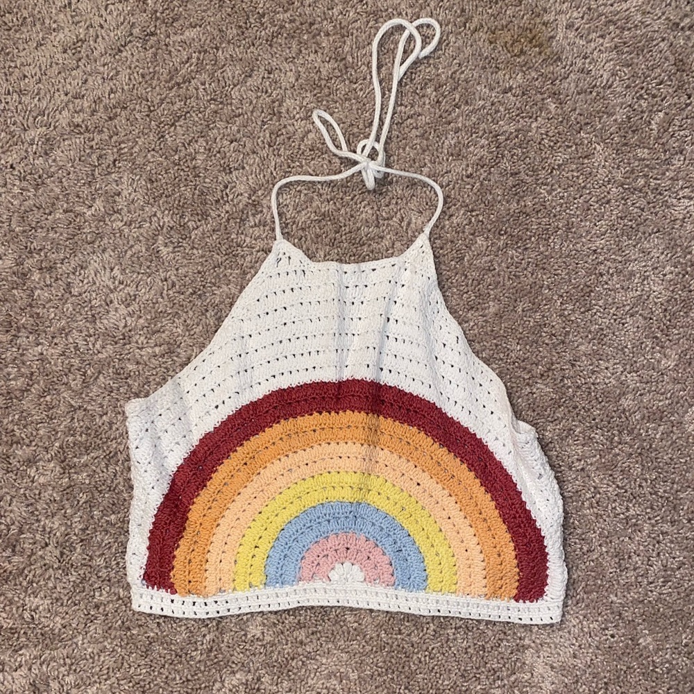 Rainbow crop top!!! Super cute. Size large